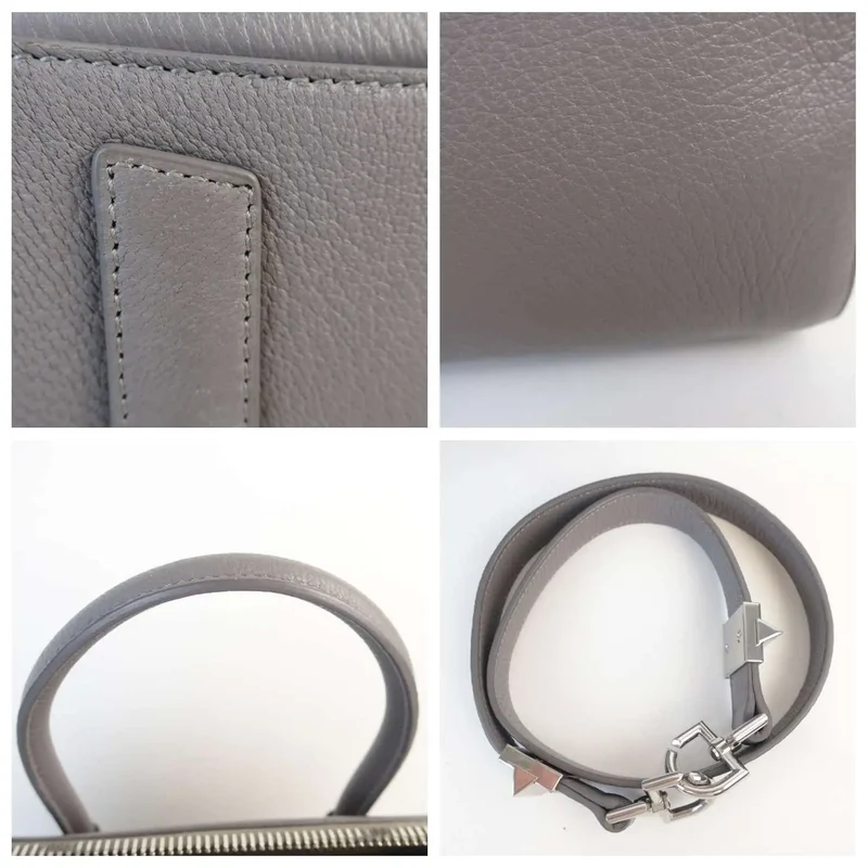 Givenchy Grey Leather Small Antigona Shoulder bag