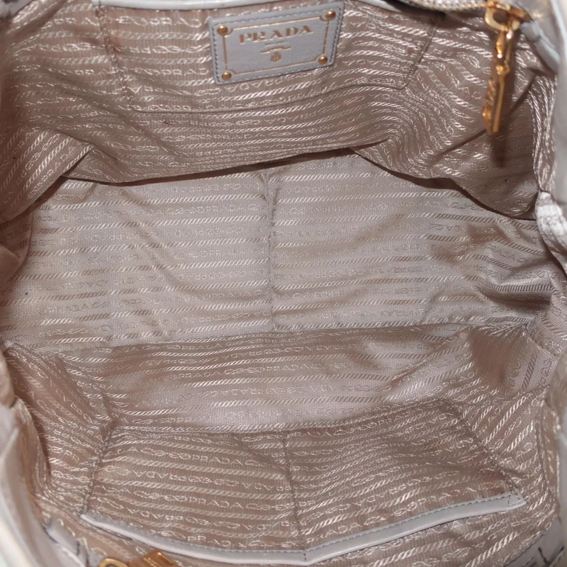 Prada Grey Hobo Leather Bag