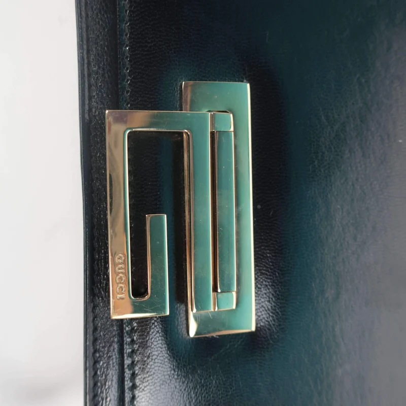 Gucci Vintage Black Leather Flap Bag