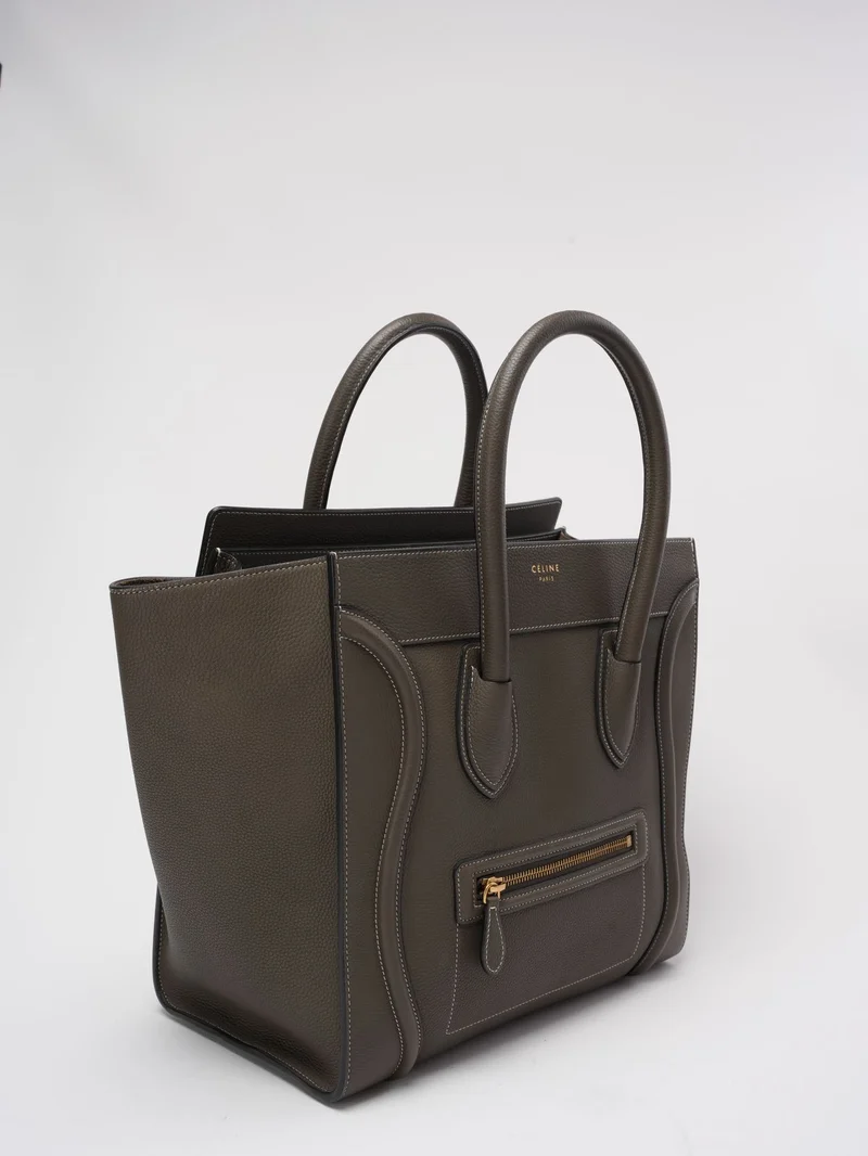 Céline Klassische Gepäckhandtasche Grau