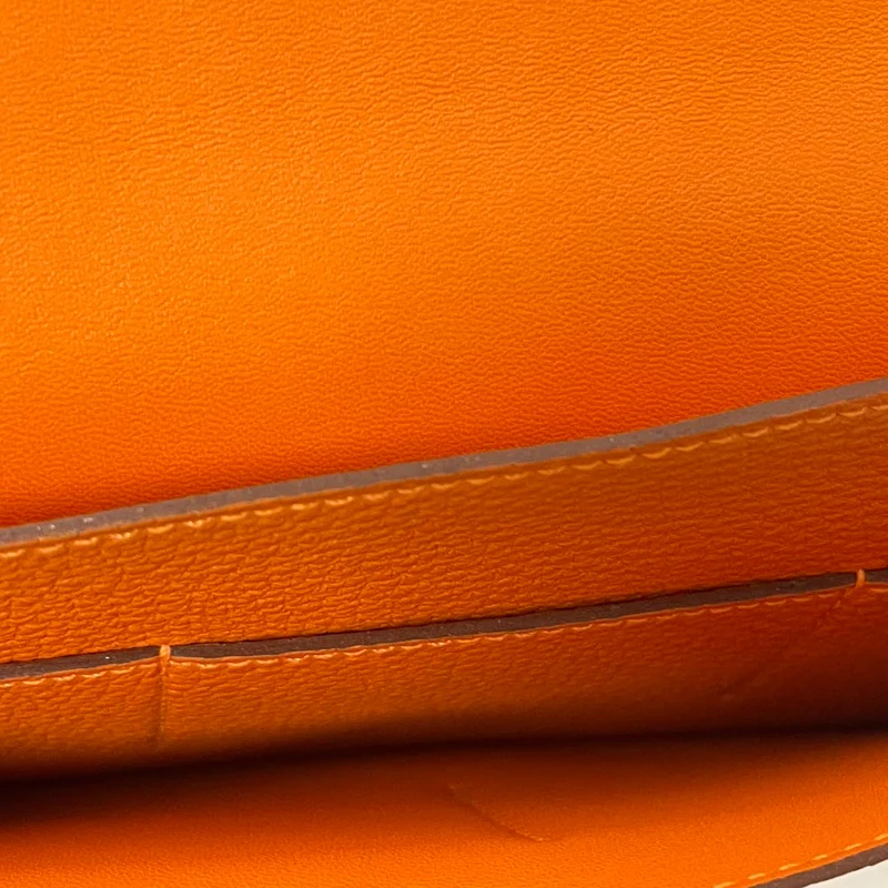 Hermes Dogon Lange Brieftasche Togo Leder Orange