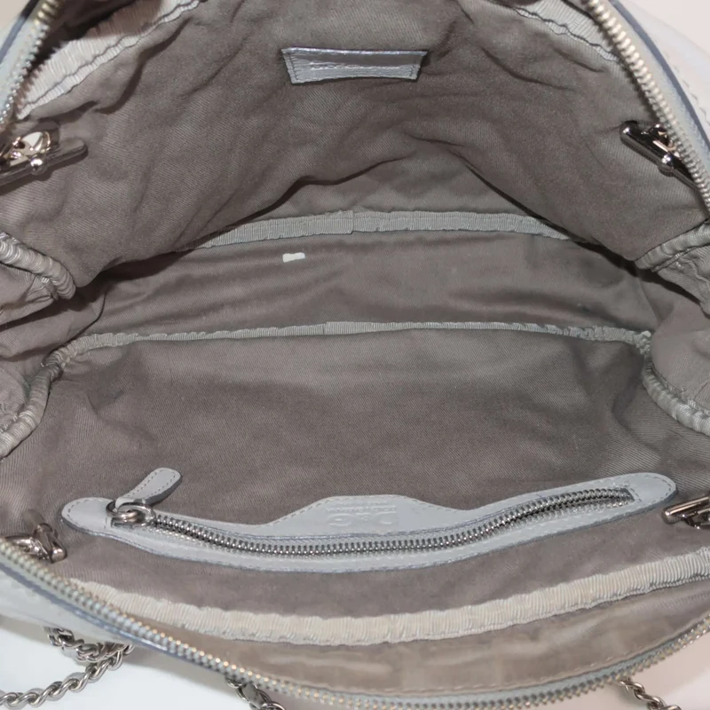 Dolce & Gabbana Light Grey Quilted Lily Glam Leather Bag