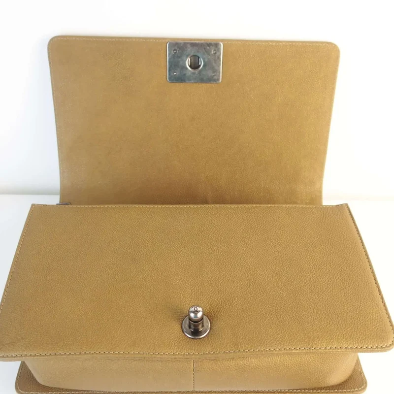 Chanel Gold Medium Boy Ruthenium Hardware Bag