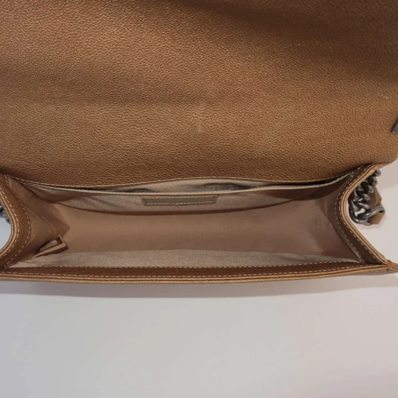 Chanel Gold Medium Boy Ruthenium Hardware Bag