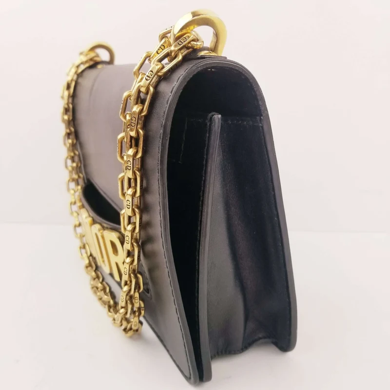 Christian Dior Black Leather J'ADIOR Chain Flap Bag
