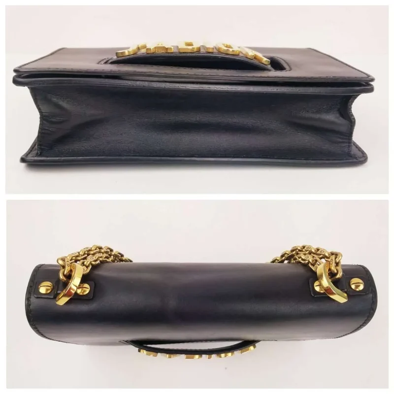 Christian Dior Black Leather J'ADIOR Chain Flap Bag