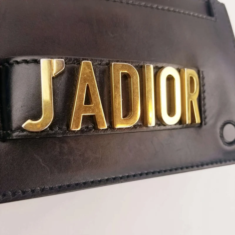 Christian Dior Black Leather J'ADIOR Chain Flap Bag