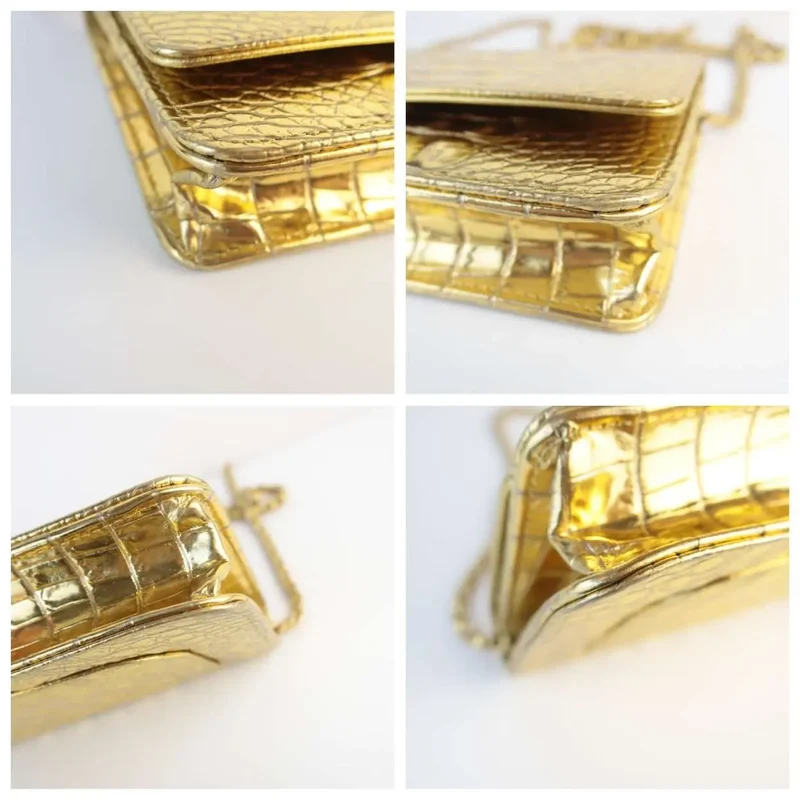 Chanel Runway Metallic Crocodile Embossed WOC