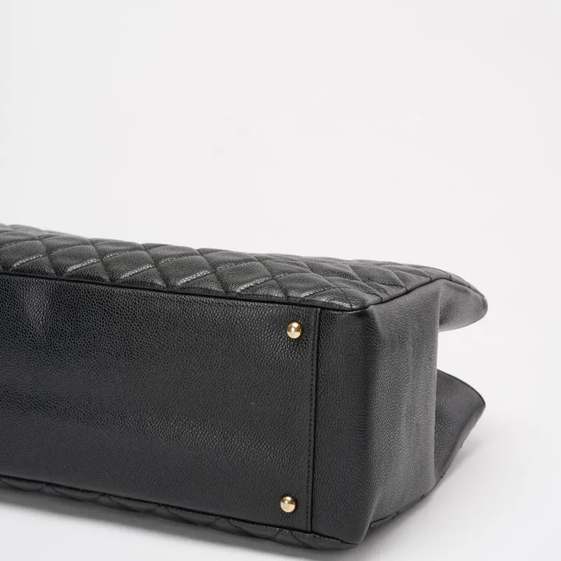 Chanel Black Grand Shopping Tote (GST) Tasche aus Kaviarleder