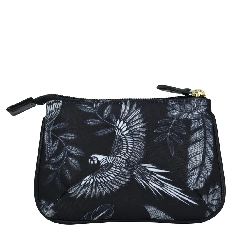 Stoff mit Lederbesatz Reisetasche mit Reißverschluss - 13008