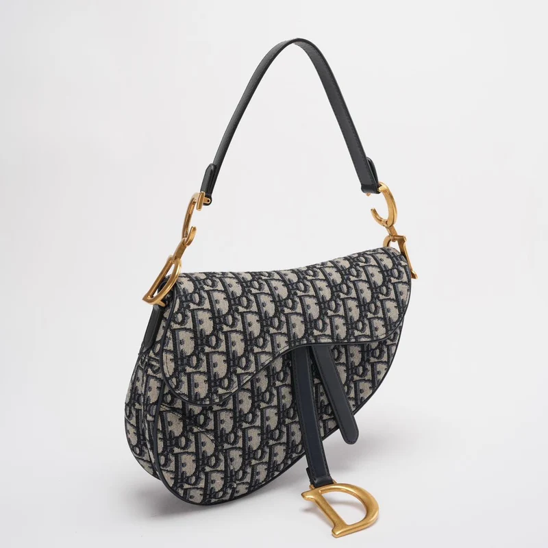 Dior Saddle Bag Medium Umhängetasche Blau Schräg Jacquard Mit Schultergurt Ab 2019