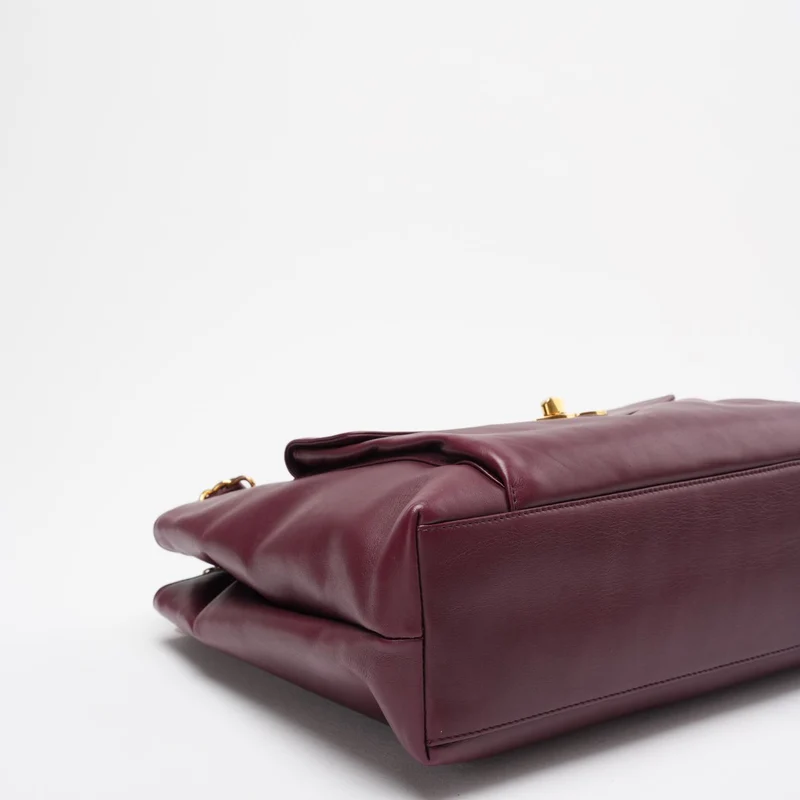 Chanel Vintage Timeless Tote Burgunderrot