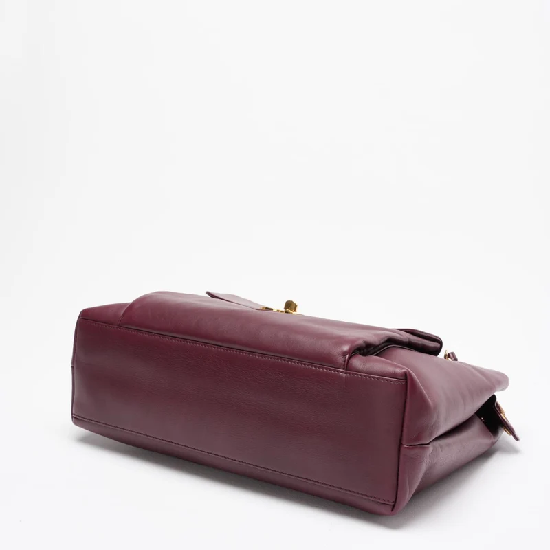 Chanel Vintage Timeless Tote Burgunderrot