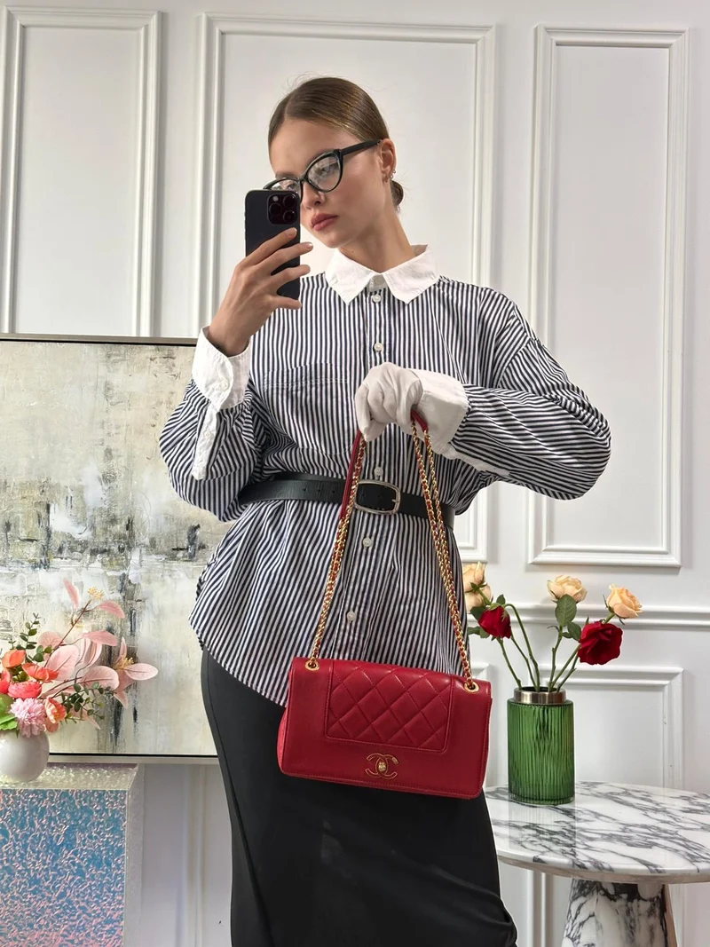 Chanel Mademoiselle Flap Bag Rot