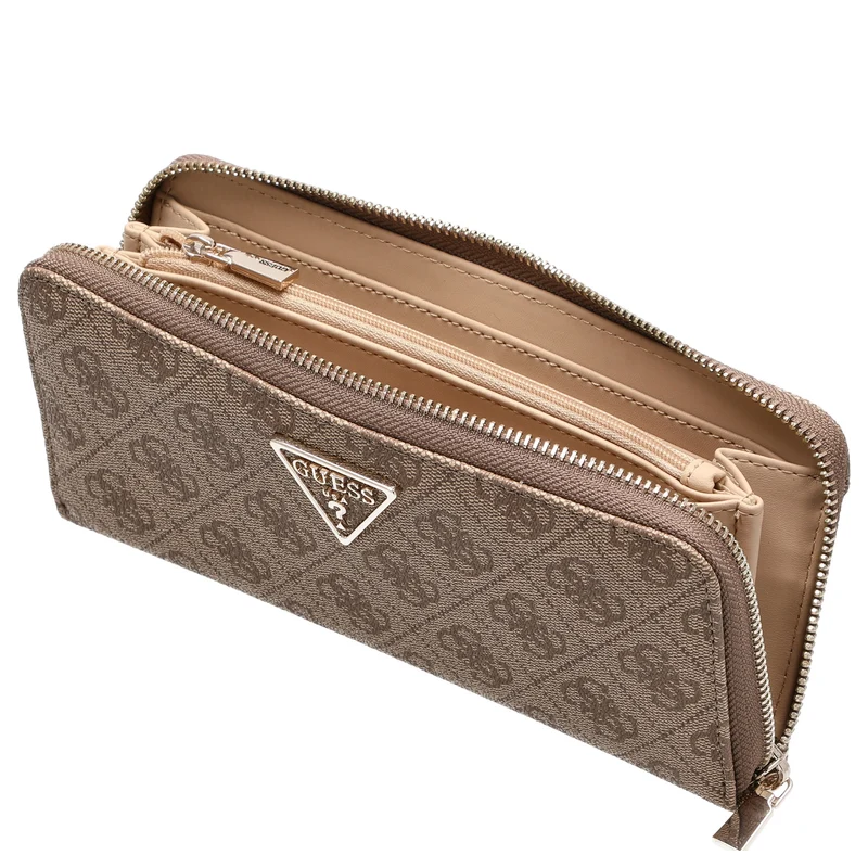 Guess Laurel II SLG Large Zip Around - Geldbörse 12cc 20.5 cm (latte logo)