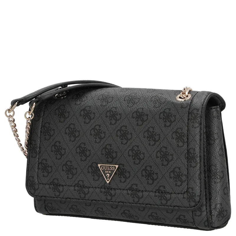 Guess Noelle II Convertible Xbody Flap - Umhängetasche 24 cm (coal logo)