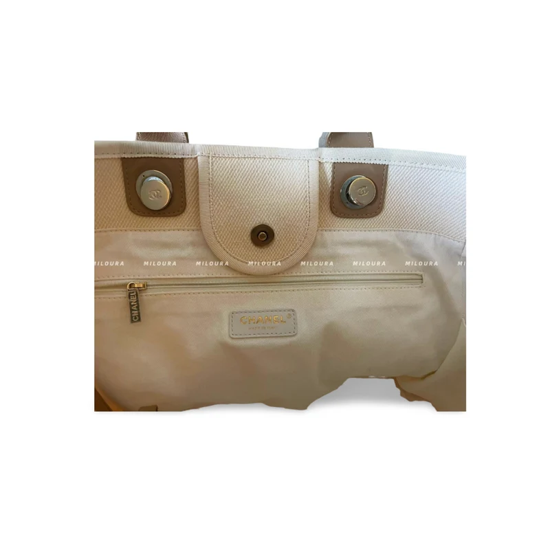 Chanel Deauville Perlen Einkaufstasche