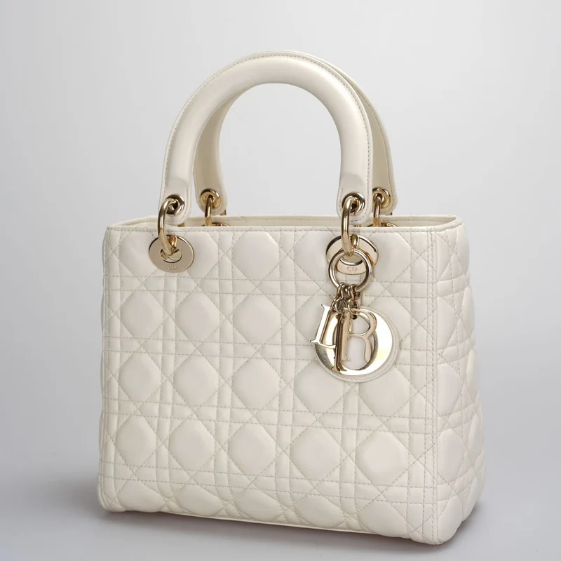 Christian Dior Lady Dior Tasche Weiß Mittel 2017