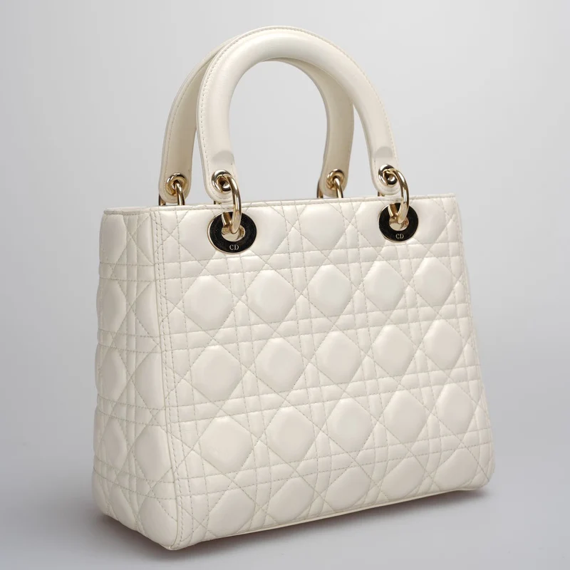 Christian Dior Lady Dior Tasche Weiß Mittel 2017