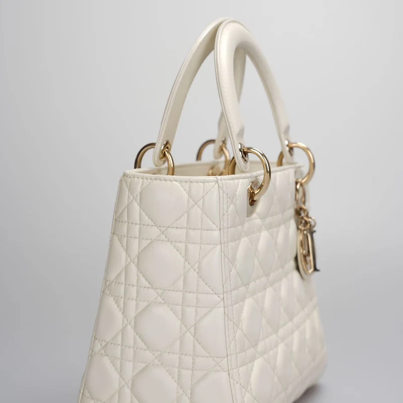 Christian Dior Lady Dior Tasche Weiß Mittel 2017