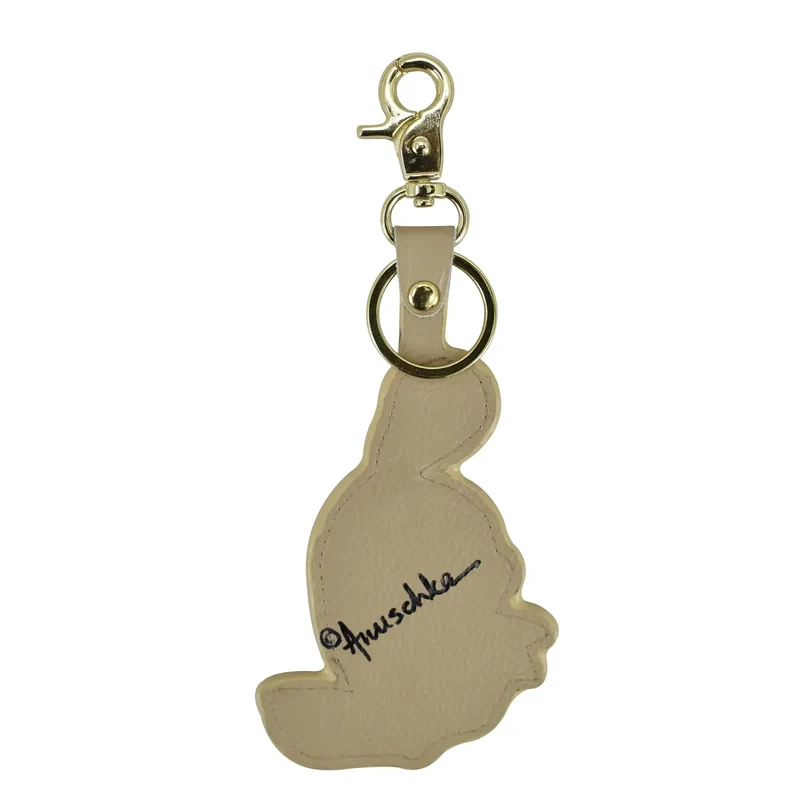 Taschenanhänger aus bemaltem Leder K0036 - Schlüsselanhänger