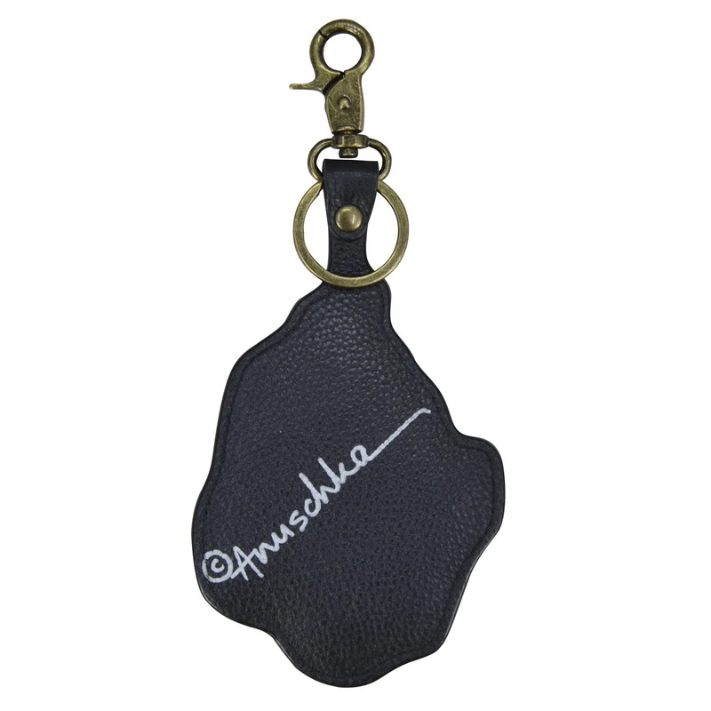 Taschenanhänger aus bemaltem Leder K0032 - Schlüsselanhänger