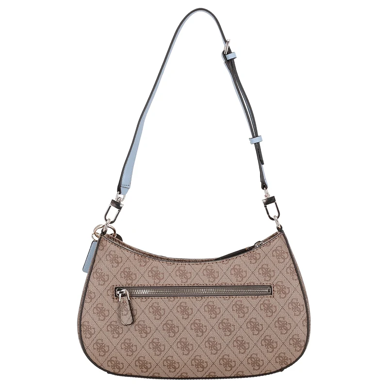 Guess Noelle II Top Zip - Schultertasche 29 cm (latte logo/light blue)