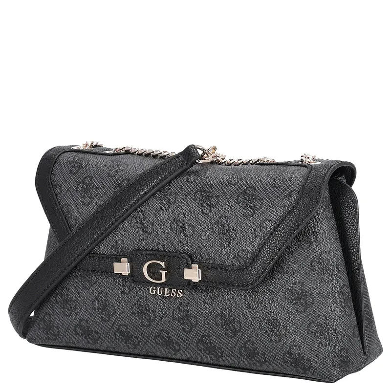 Guess Lindsey XBody Flap - Umhängetasche 27 cm (coal logo)