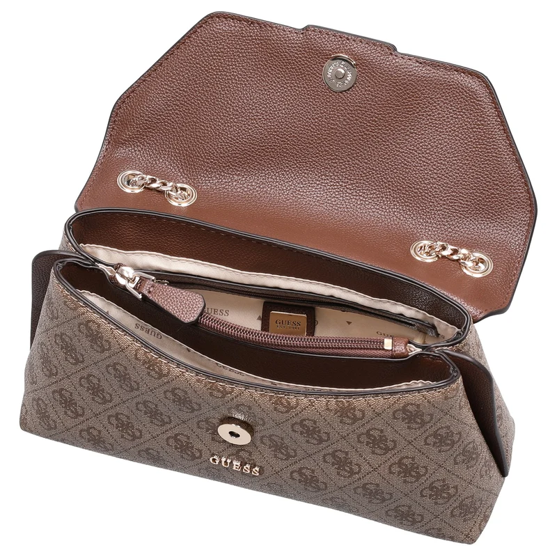 Guess Lindsey XBody Flap - Umhängetasche 27 cm (latte logo)