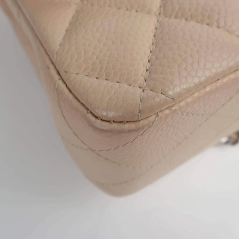 Chanel Classic Double Flap Beige Caviar Bag