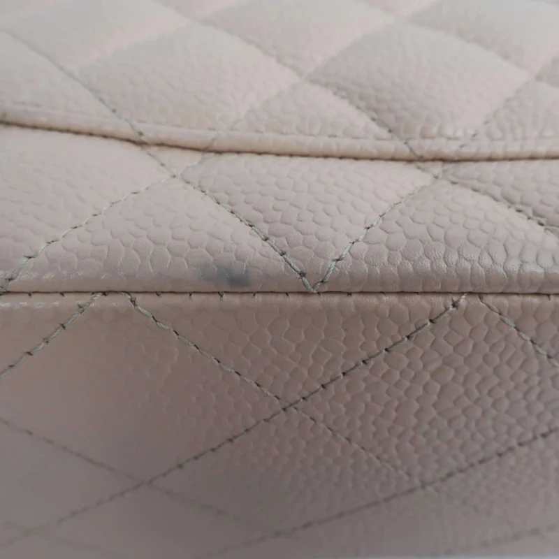 Chanel Classic Double Flap Beige Caviar Bag