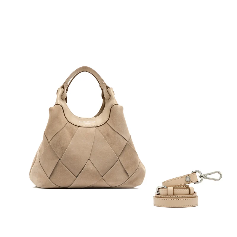 Gianni Chiarini Dua Beuteltasche Veloursleder Flecht