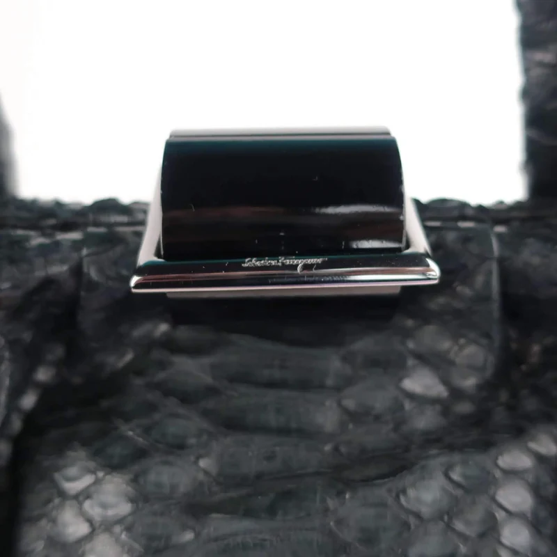 Salvatore Ferragamo Python Double Handle Bag
