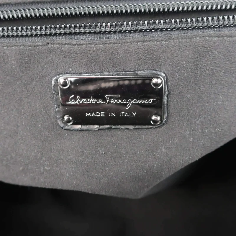 Salvatore Ferragamo Python Double Handle Bag