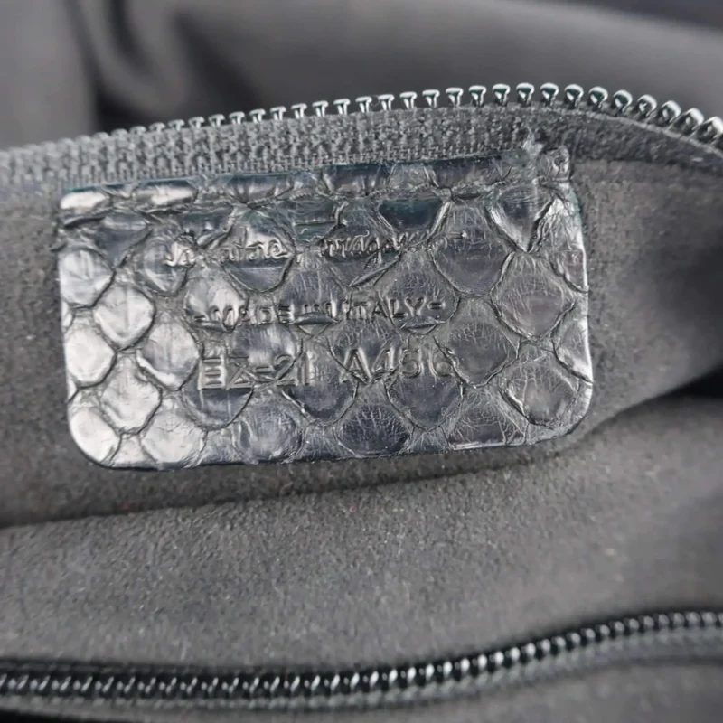 Salvatore Ferragamo Python Double Handle Bag