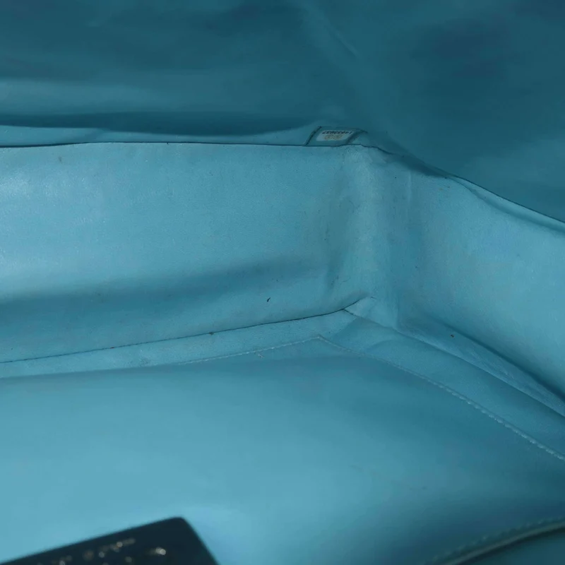 Chanel Blue Flap Jumbo Python Bag