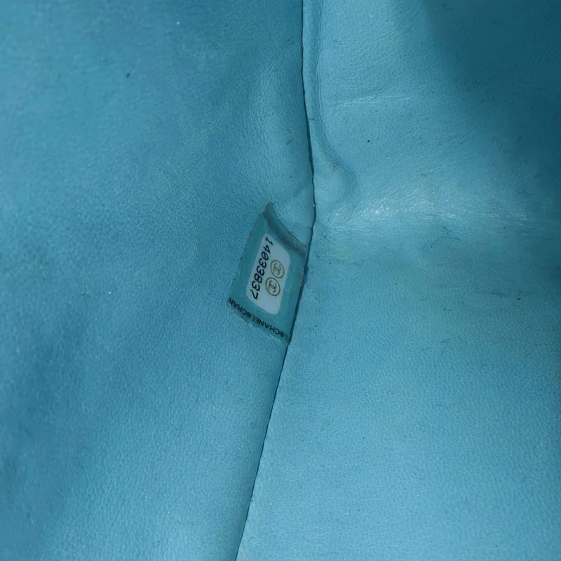 Chanel Blue Flap Jumbo Python Bag
