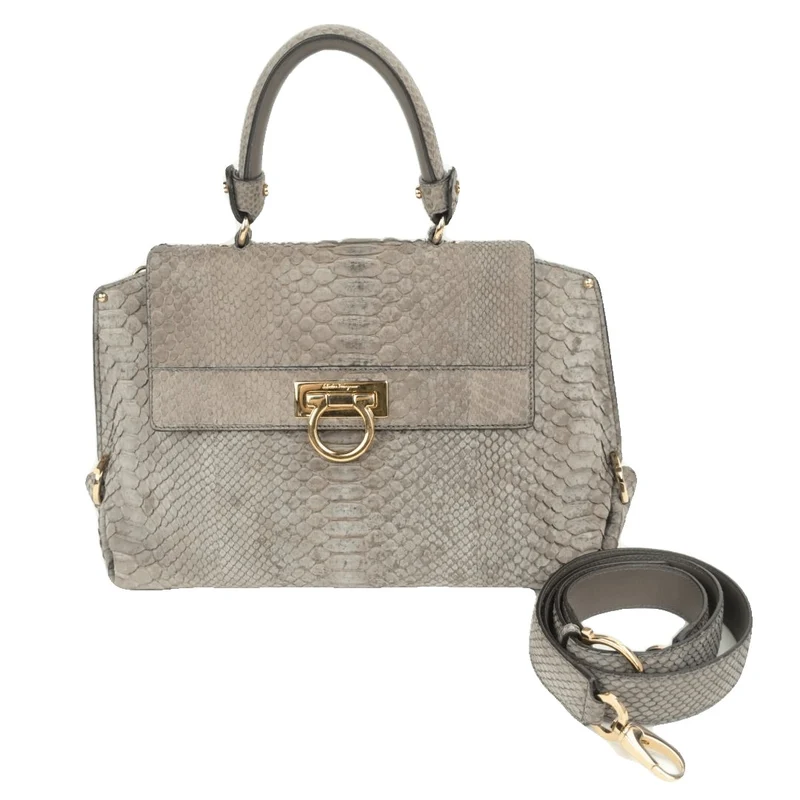 Salvatore Ferragamo Sofia Medium Python Bag