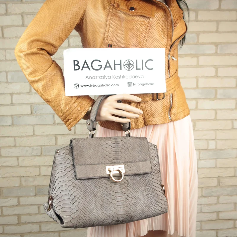 Salvatore Ferragamo Sofia Medium Python Bag