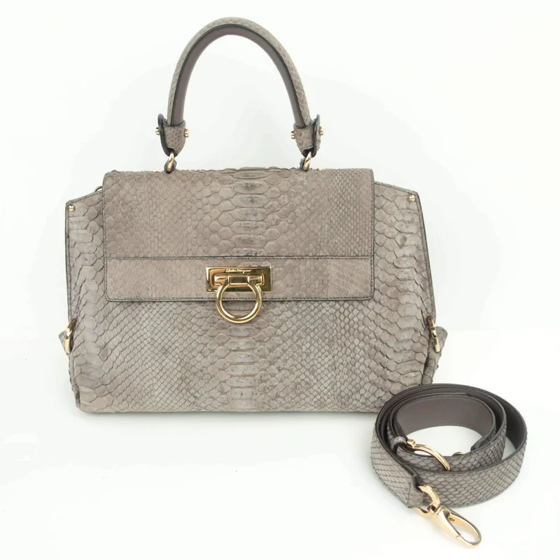 Salvatore Ferragamo Sofia Medium Python Bag