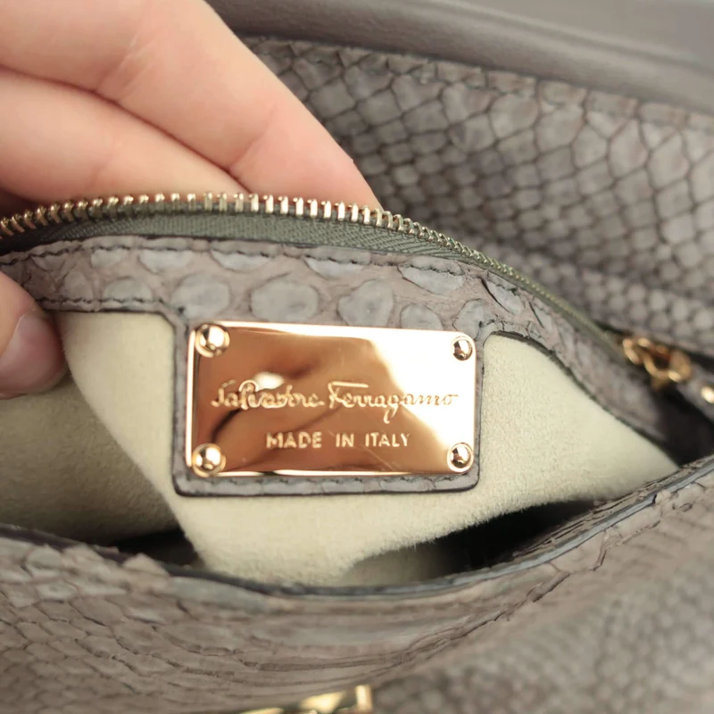 Salvatore Ferragamo Sofia Medium Python Bag