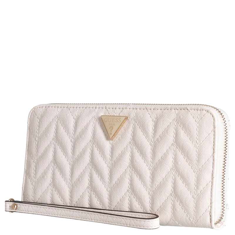 Guess Stacey SLG Large Zip - Geldbörse 12cc 21 cm (off white)