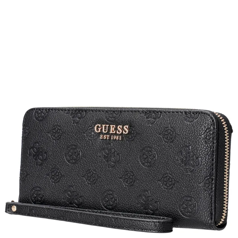 Guess Ella Logo SLG Large Zip - Geldbörse 12cc 20 cm (black logo)