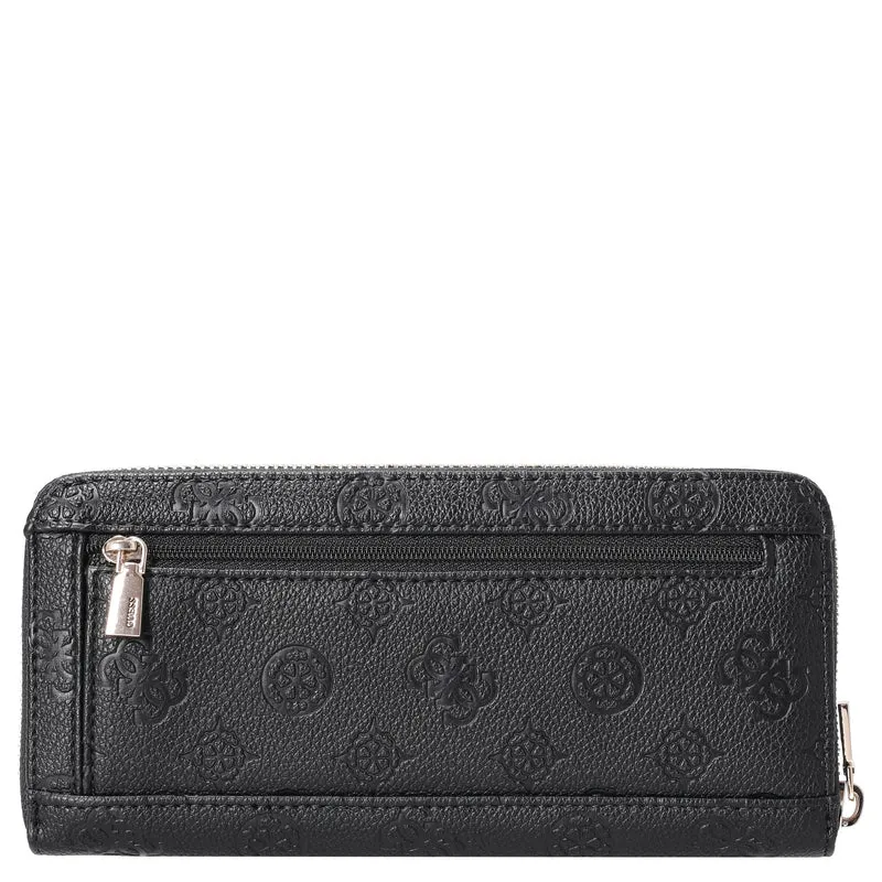 Guess Ella Logo SLG Large Zip - Geldbörse 12cc 20 cm (black logo)