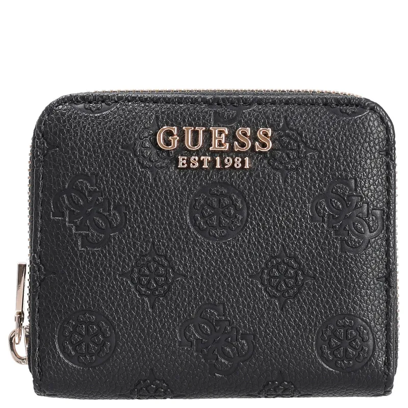 Guess Ella Logo SLG Small Zip - Geldbörse 4cc 11 cm (black logo)