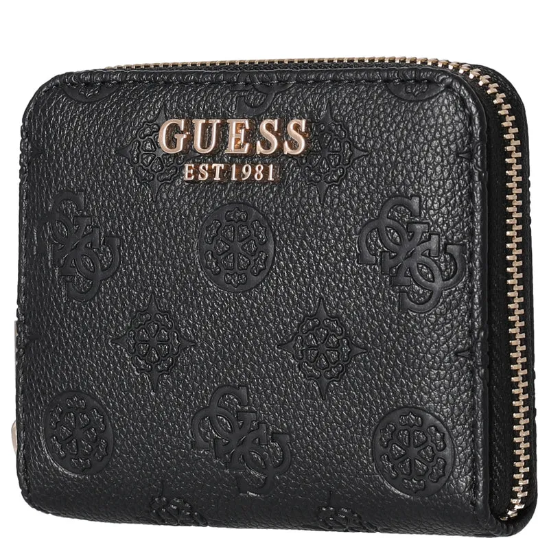Guess Ella Logo SLG Small Zip - Geldbörse 4cc 11 cm (black logo)