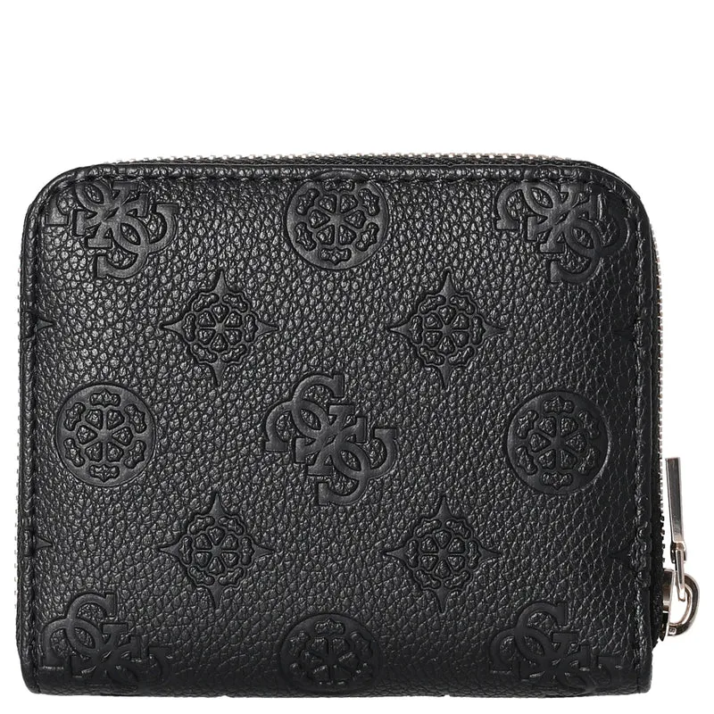 Guess Ella Logo SLG Small Zip - Geldbörse 4cc 11 cm (black logo)
