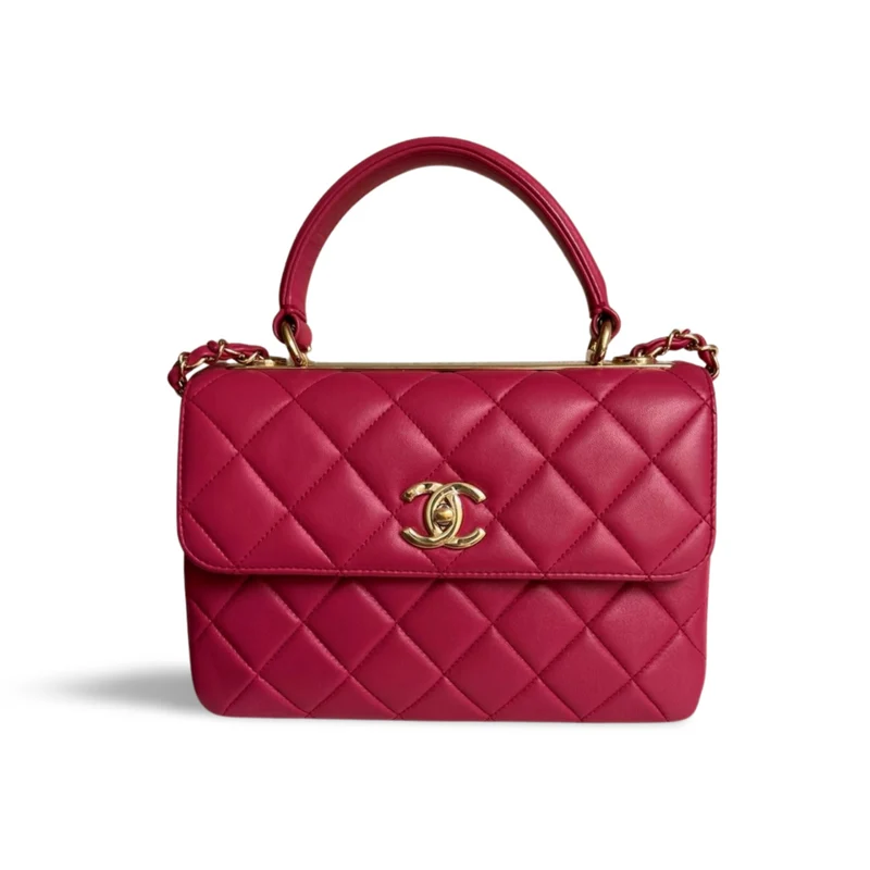 Chanel Kleine trendige CC-Tasche in Pink mit goldener Hardware