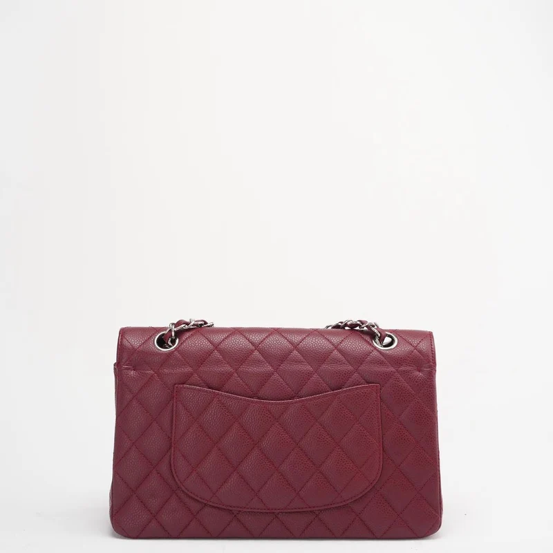 Chanel Burgundy Medium Classic Double Flap Caviar