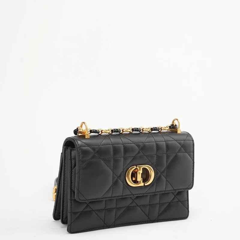 Christian Dior Schwarze Mini Miss Caro Tasche Lammleder 2023